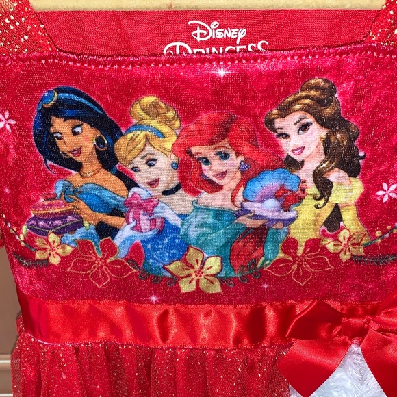 Disney Princess Red and Gold Nightgown with White Trim - Picture 3 of 8